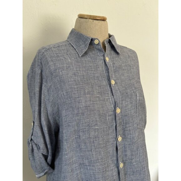 CP Shades Women's Small100% Linen Button Front Shirt Blouse - Picture 2 of 8
